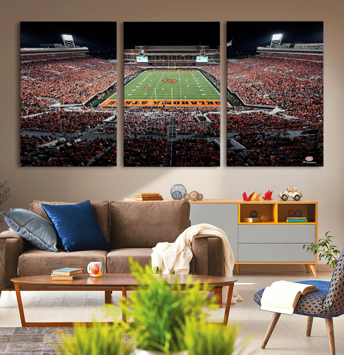 Oklahoma State Cowboys Canvas Print, Football Team Print -