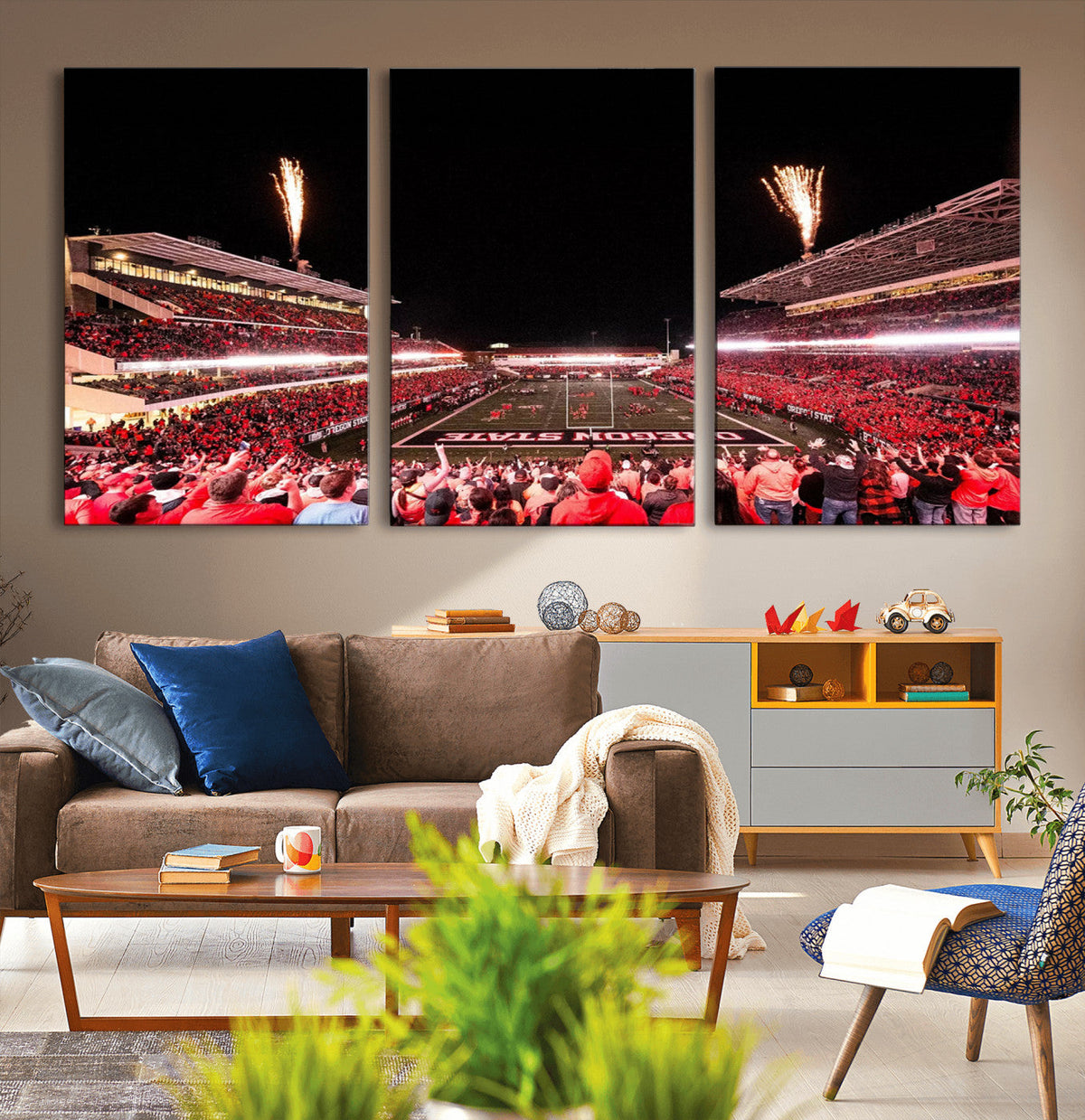 Oregon State Beavers Football Team Print - Corvallis Reser