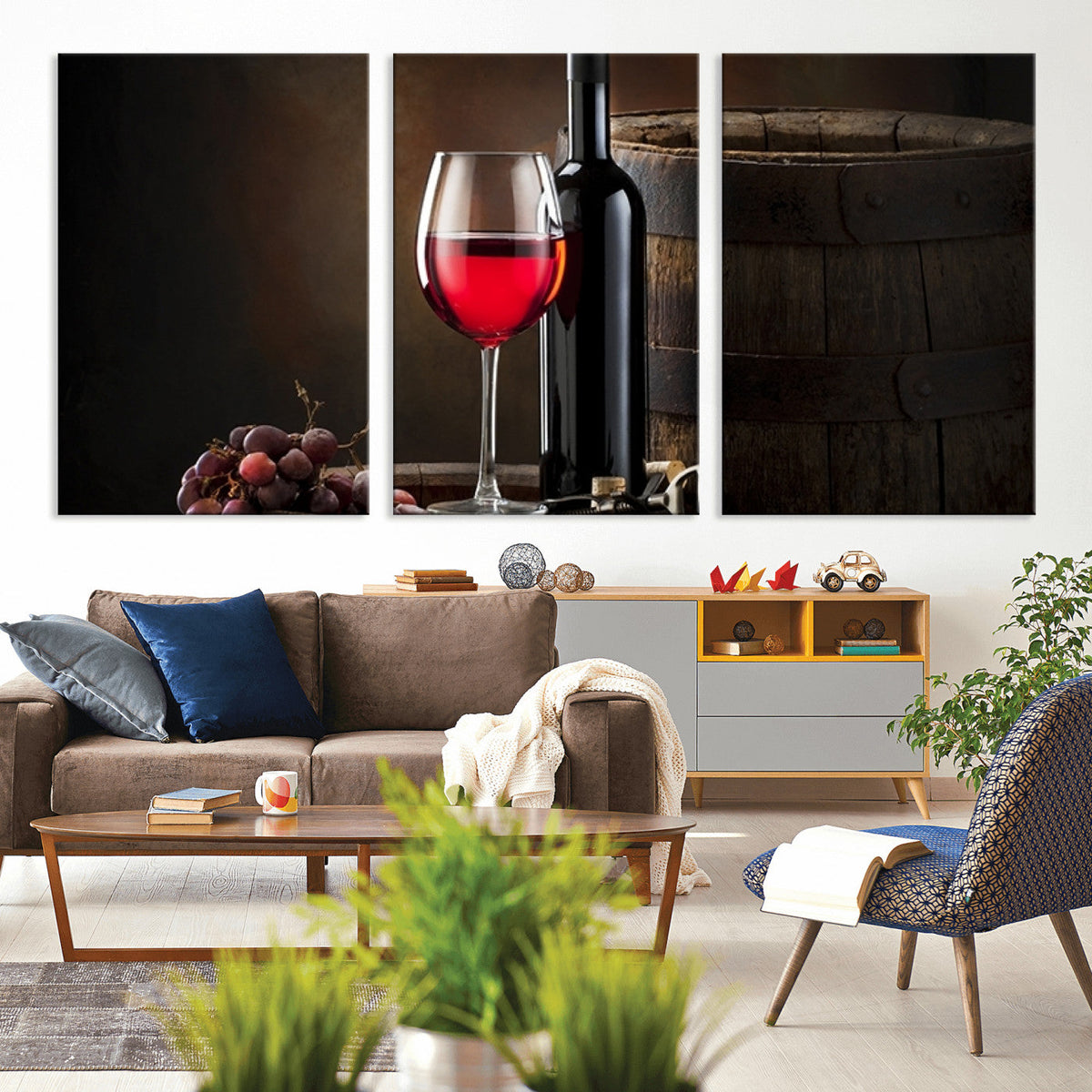 Red Wine and Bottle Canvas Print