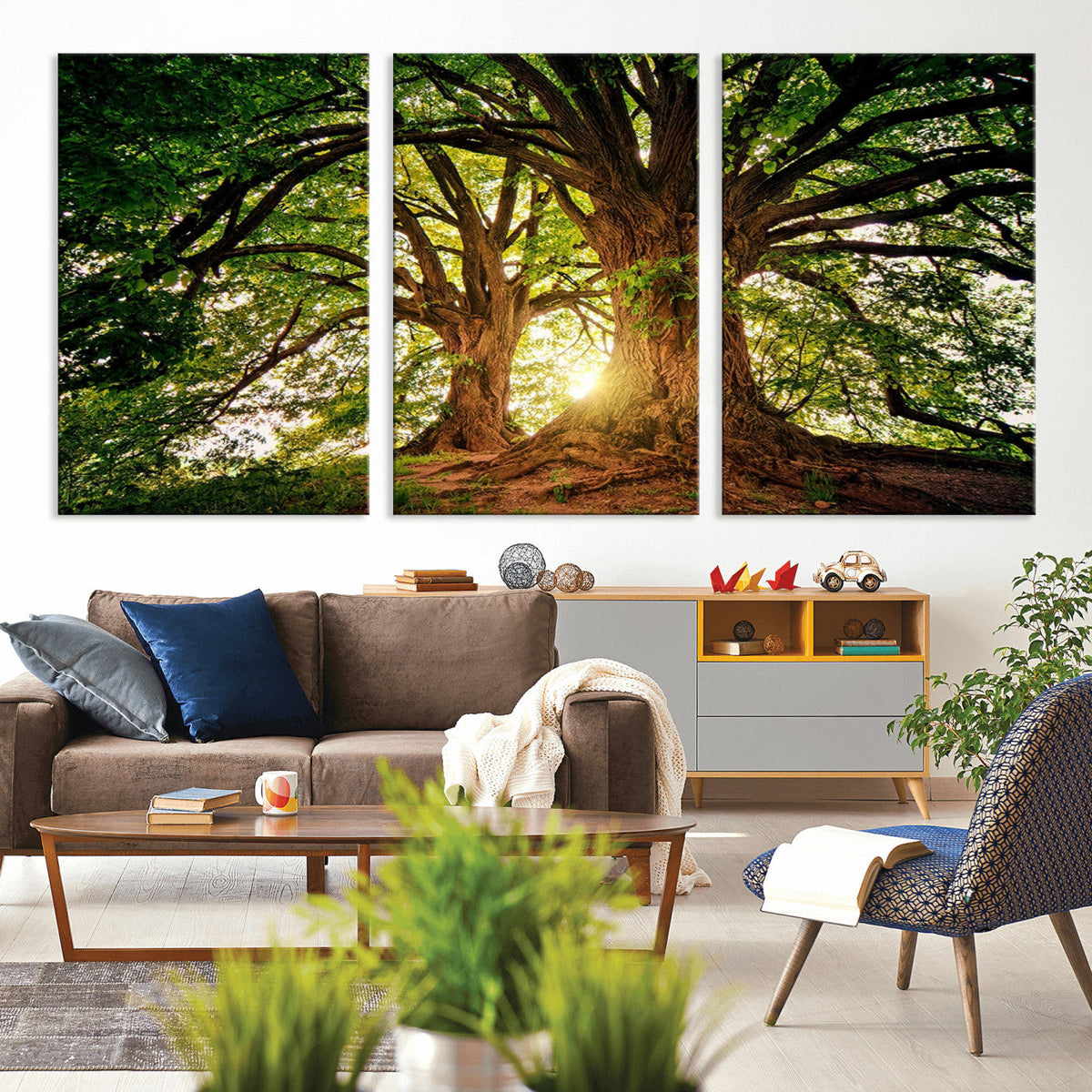 Majestic Ancient Tree Wall Art, NatureCanvas Print, Woodland