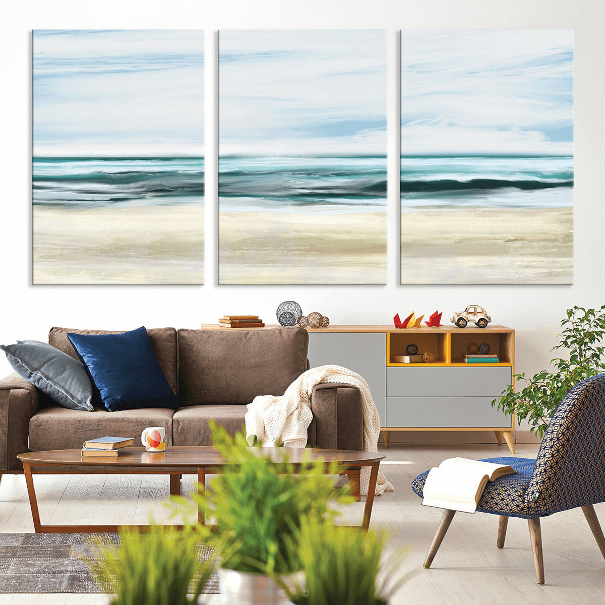 Ocean Abstract Wall Art Canvas Print