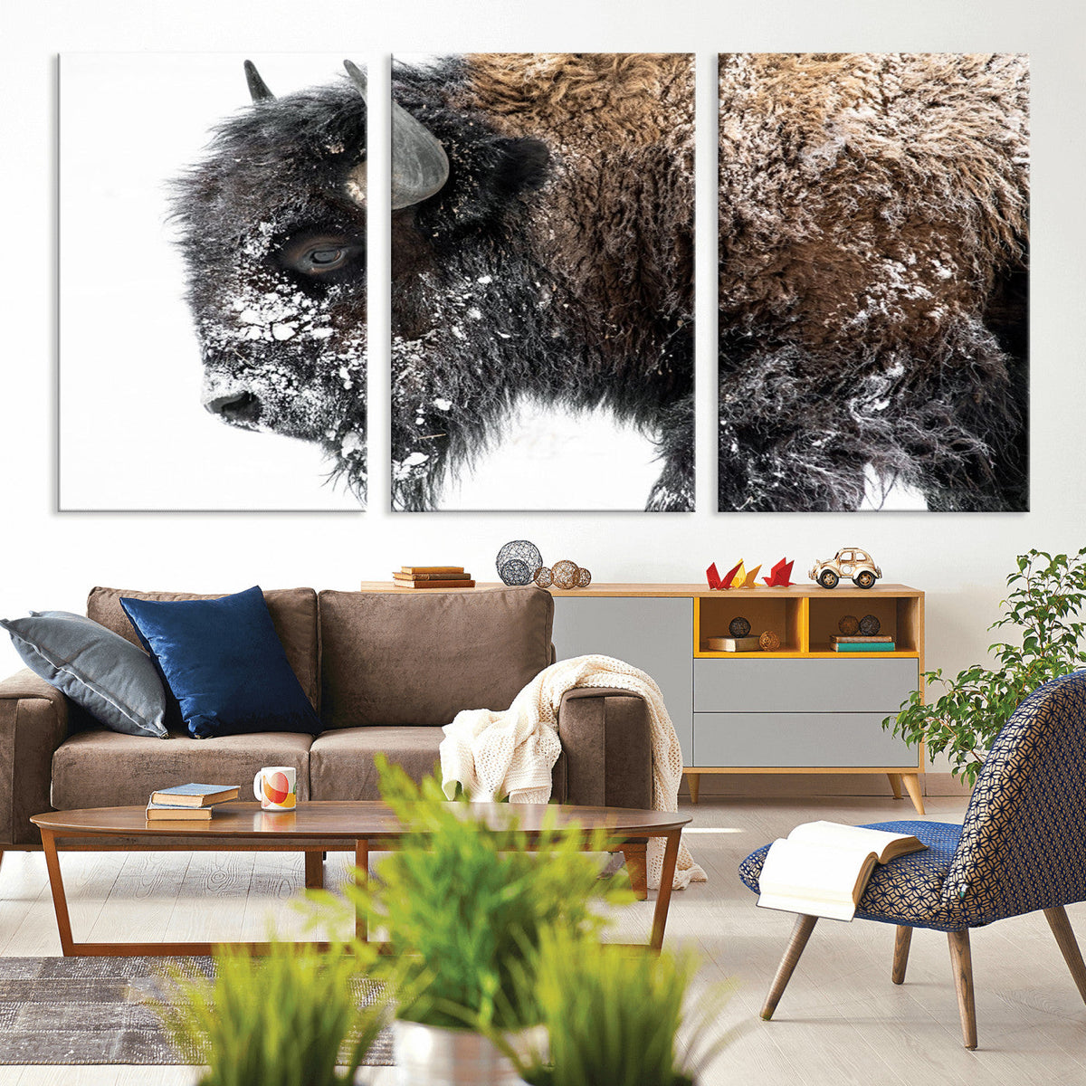 American Bison Wall Art Print – Majestic Buffalo Canvas