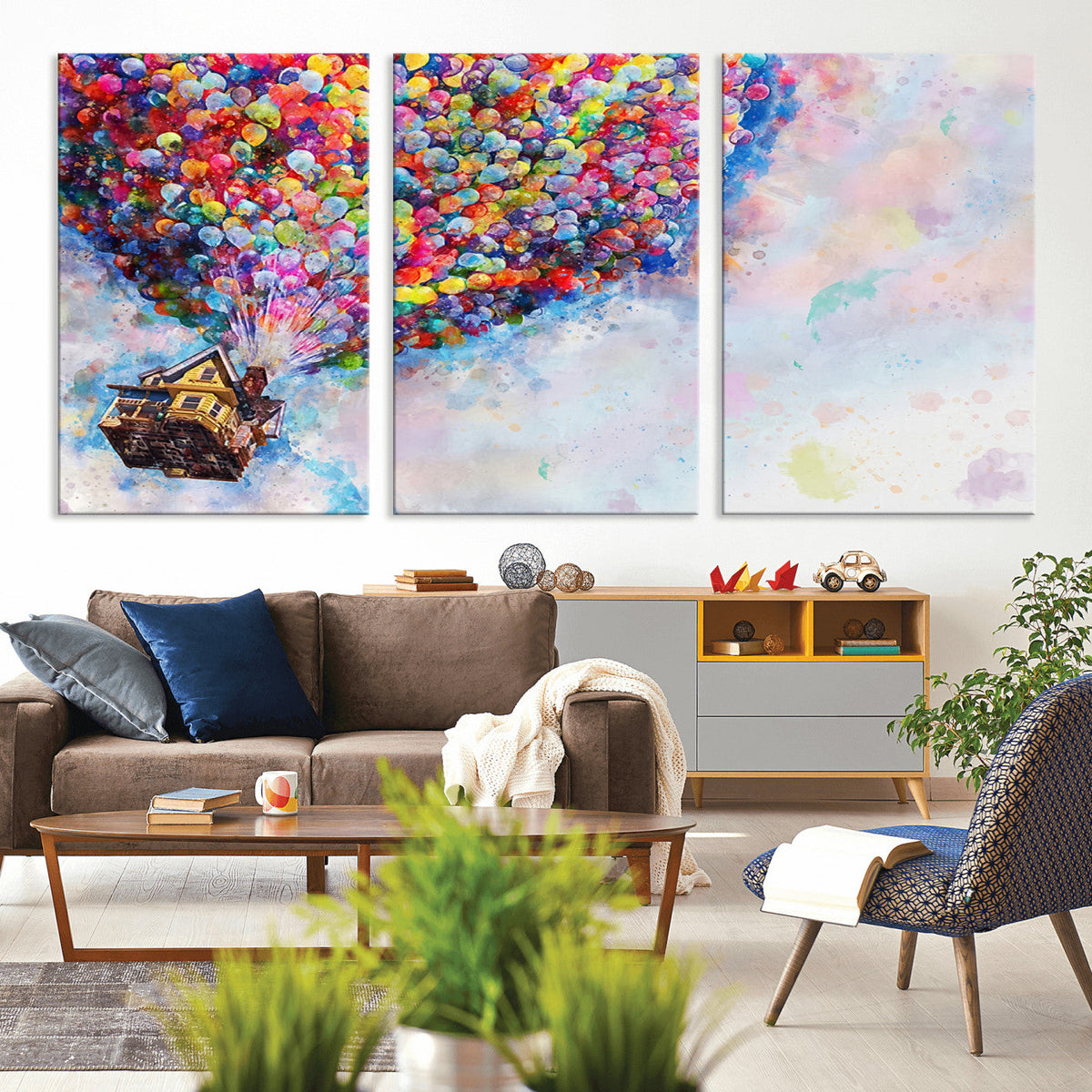 Don't Look Up Movie Canvas Wall Art - Vibrant Floating House