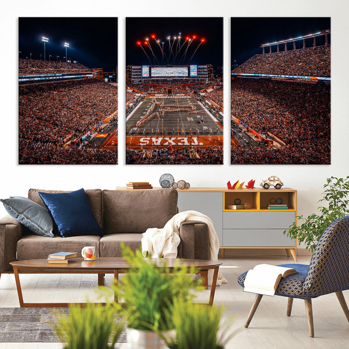 Texas Stadium Night Game Wall Art Canvas Print – Vibrant
