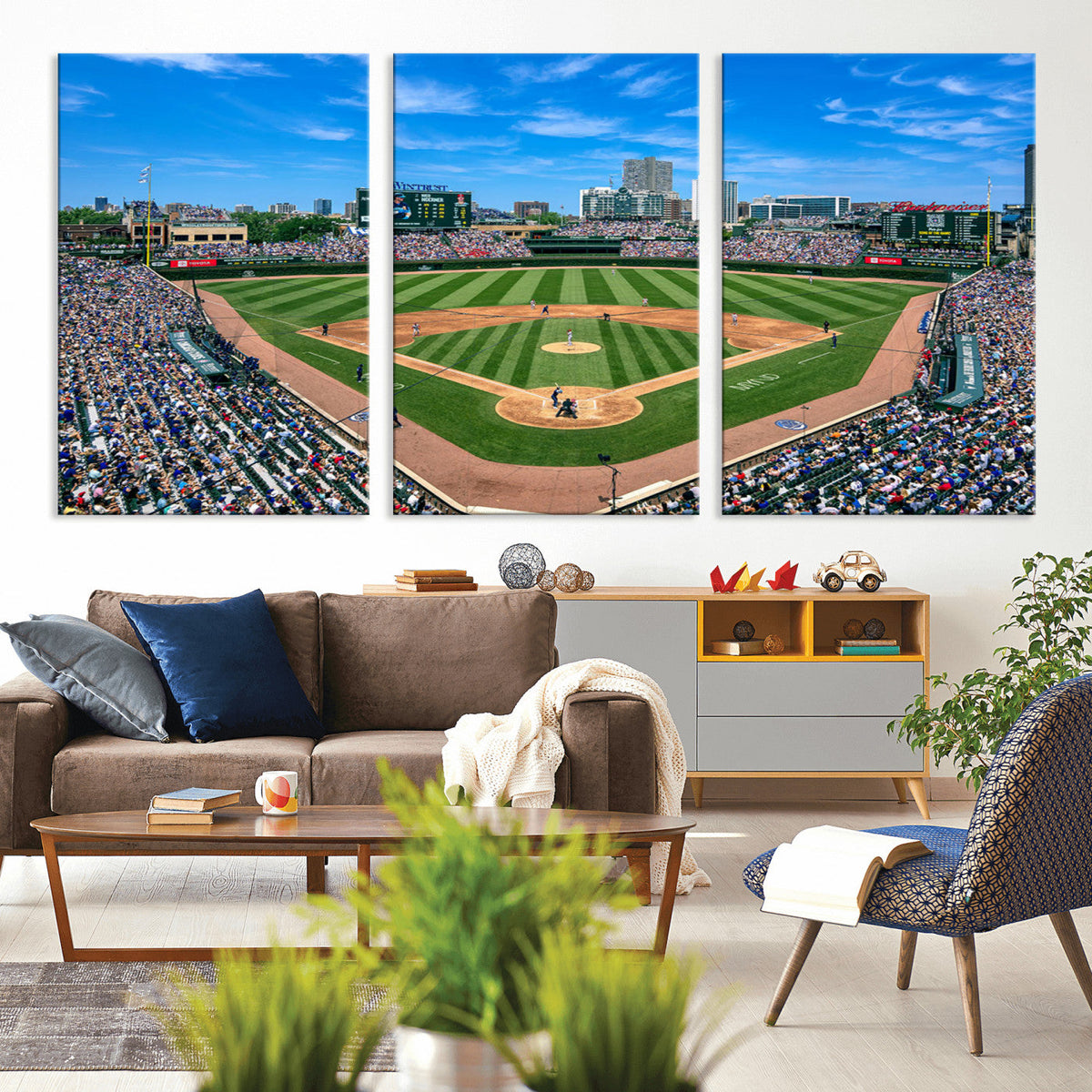 Wrigley Field Baseball Stadium Canvas Wall Art – Packed