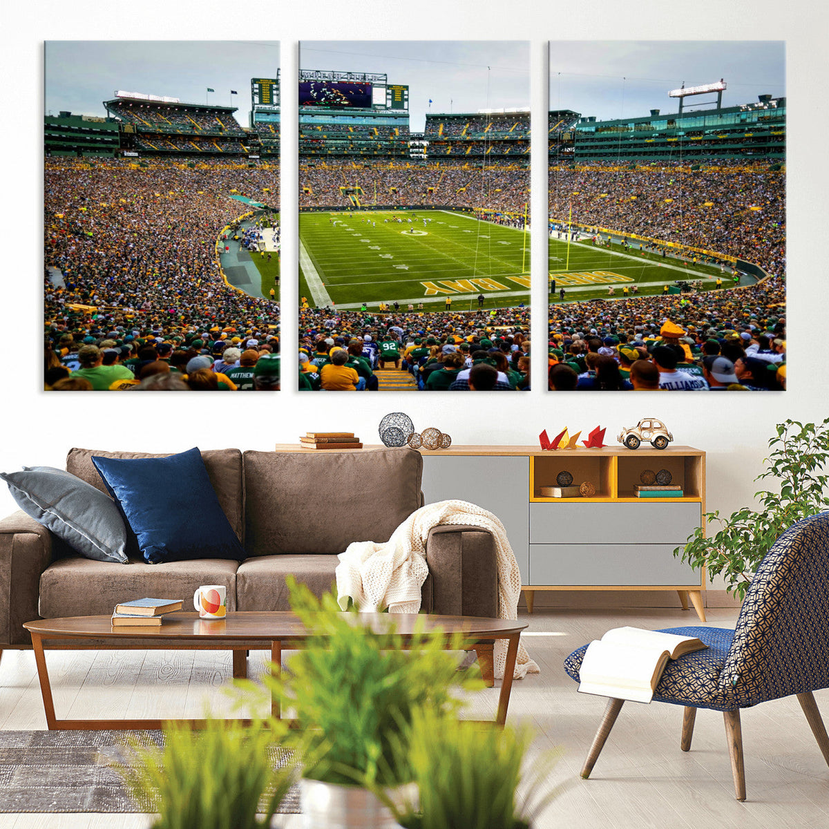 Green Bay Packers Lambeau Field Stadium Wall Art Canvas