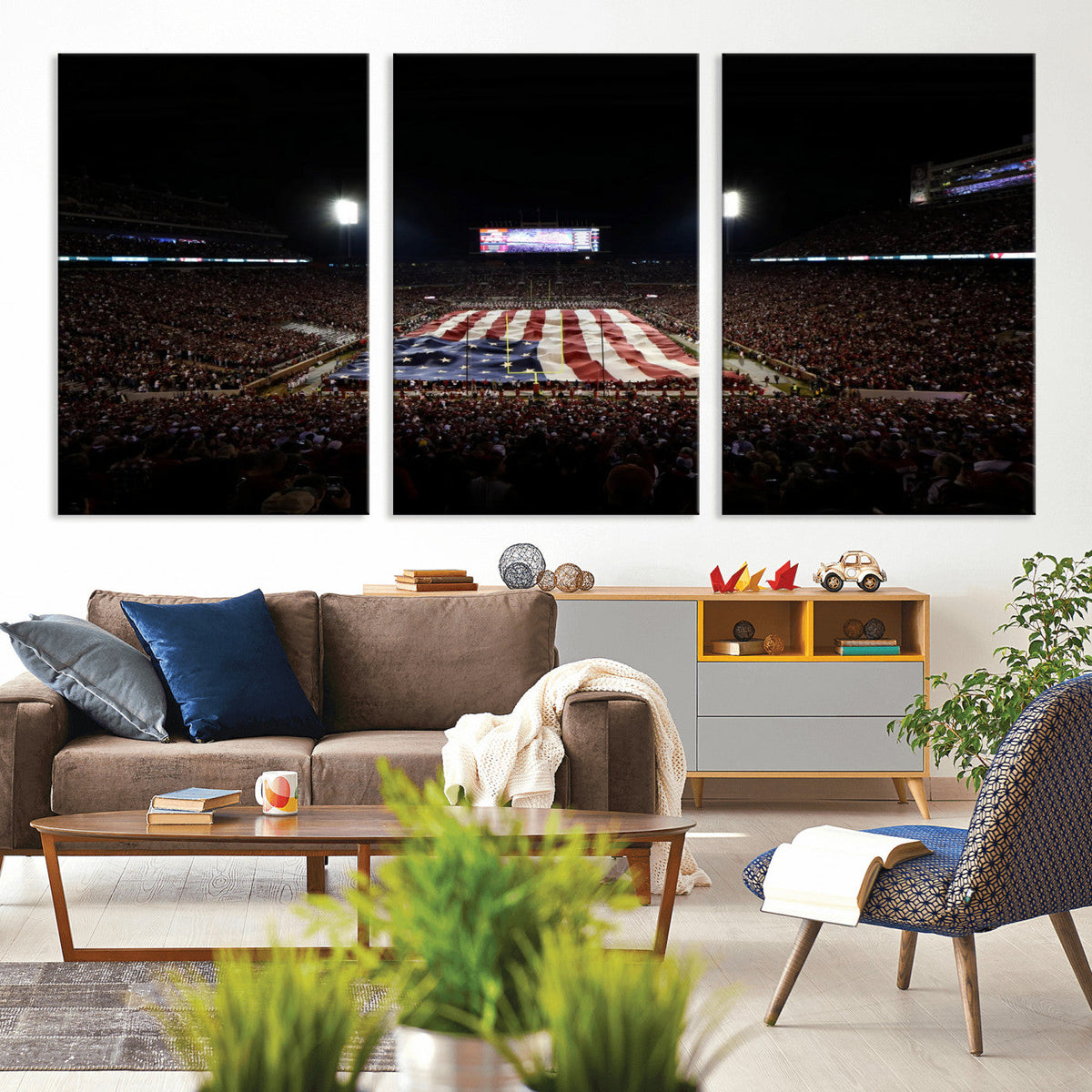 Oklahoma Memorial Stadium Wall Art Canvas Print – Oklahoma