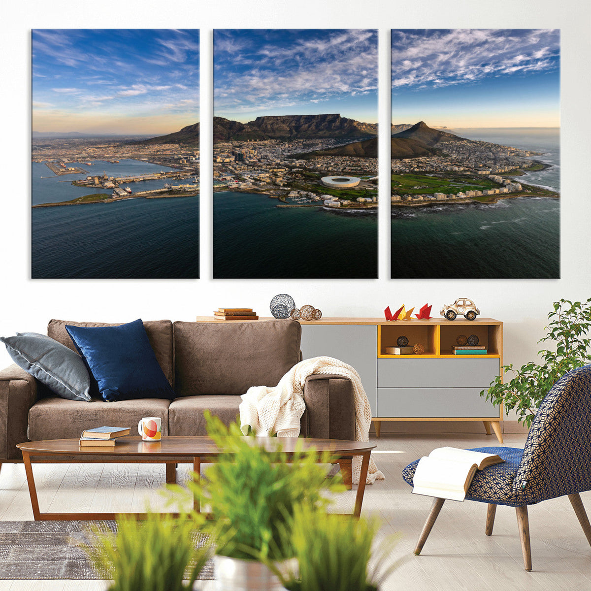 Cape Town Wall Art Canvas Print – Table Mountain Coastal