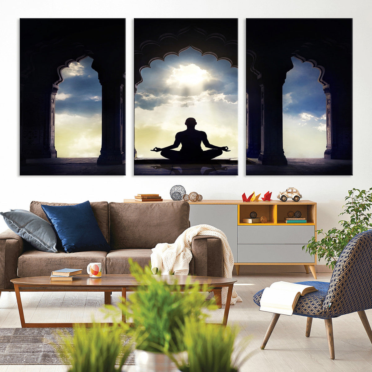 Women and Yoga Wall Art Canvas Print