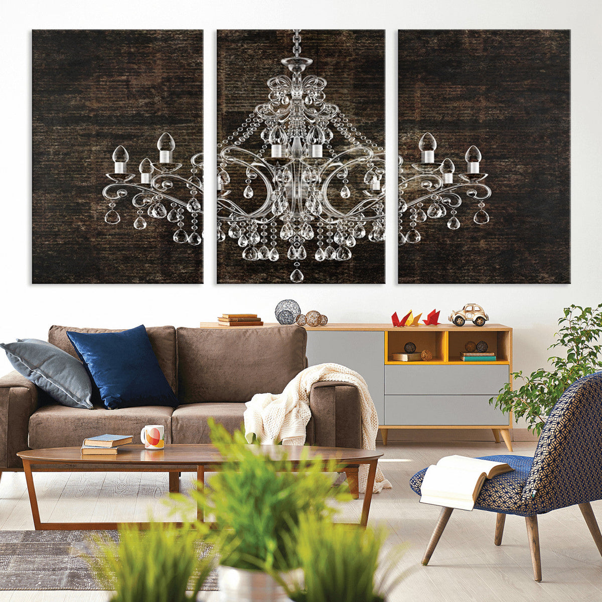 Rustic Chandelier Canvas Print