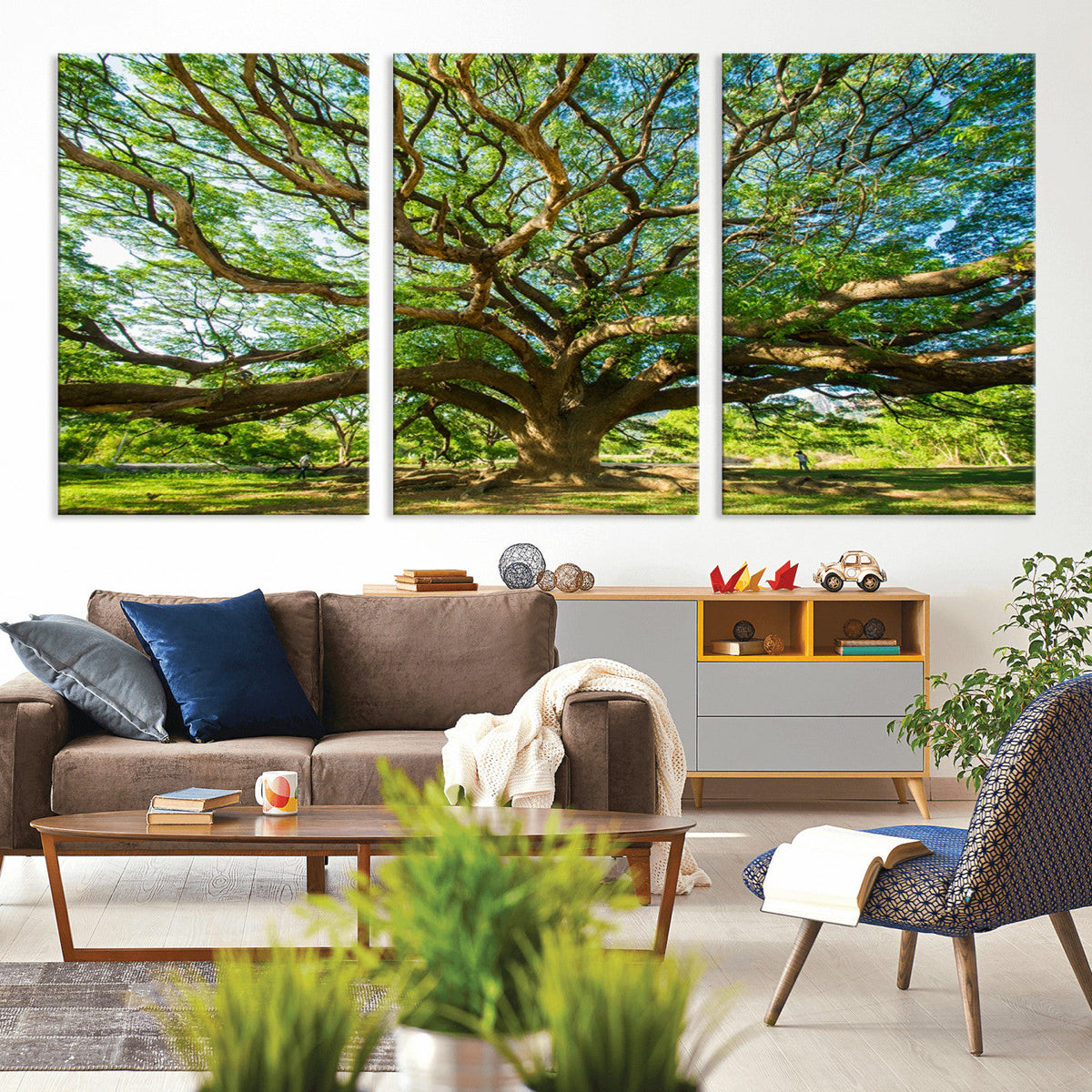Majestic Oak Tree Wall Art – Serene Nature Canvas Print with
