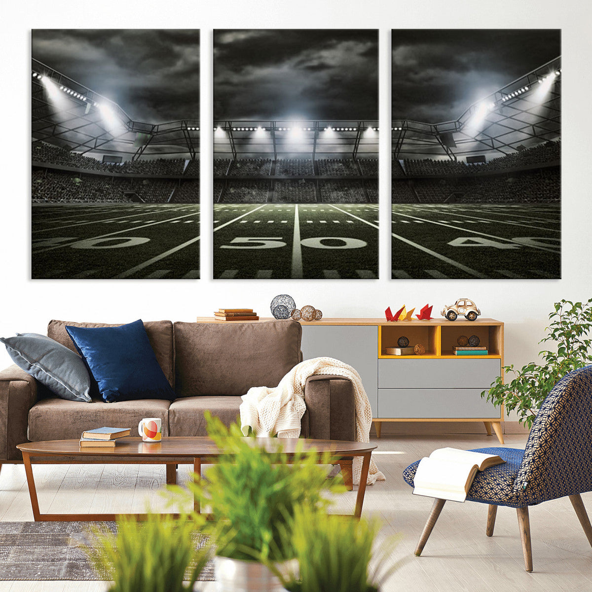 American Football Stadium Wall Art Canvas Print, Stadium