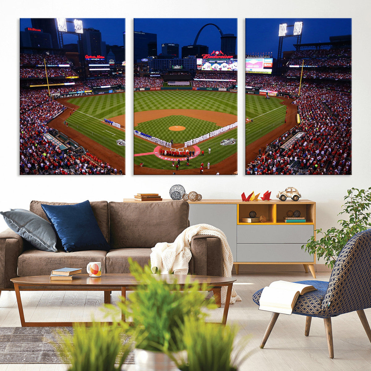 St. Louis Cardinals Baseball Team Print - Busch Stadium Wall