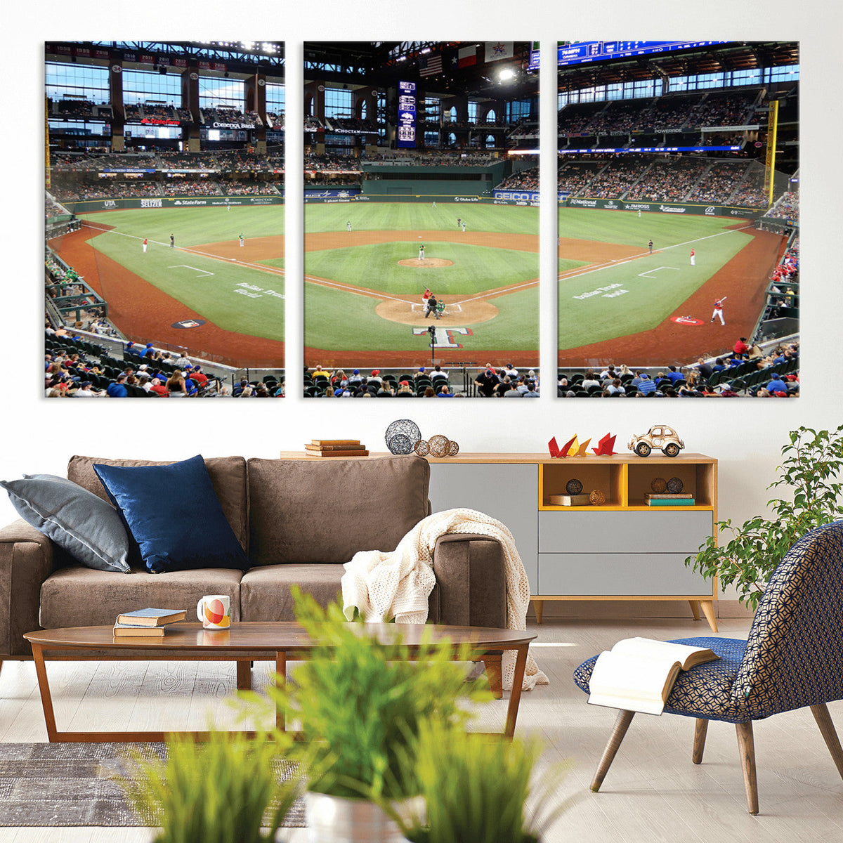 Texas Rangers Baseball Team Print - Arlington Globe Life