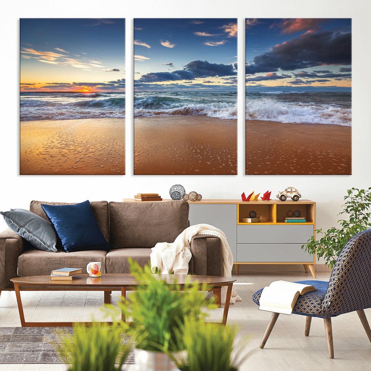 Beach Canvas Wall Art - Coastal Seascape Print for Living
