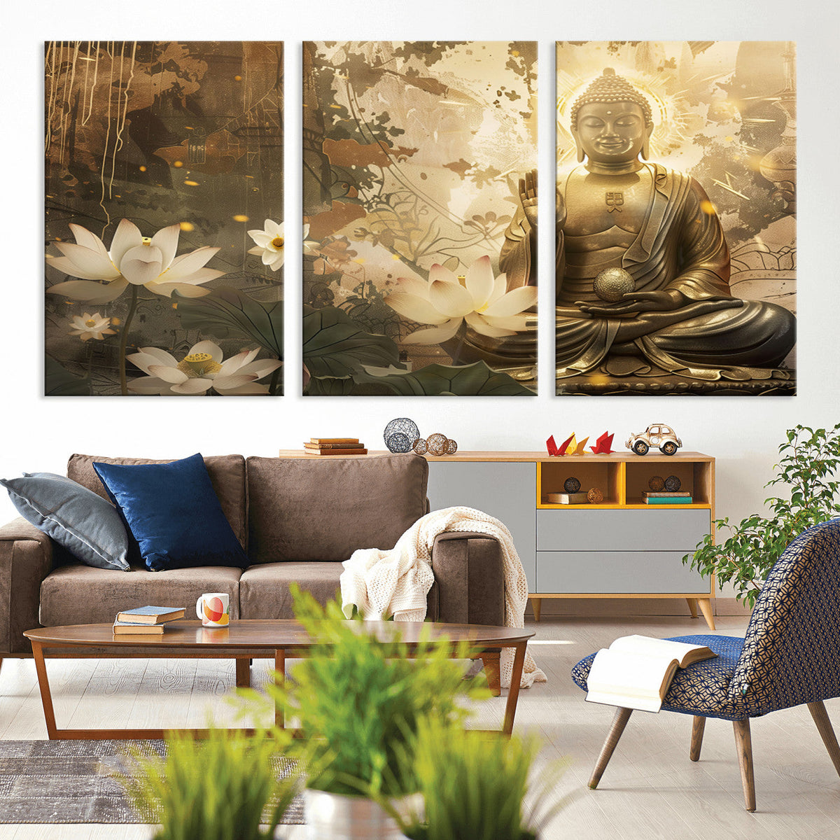 Zen Buddha Wall Art Canvas Print | Peaceful Meditation Decor