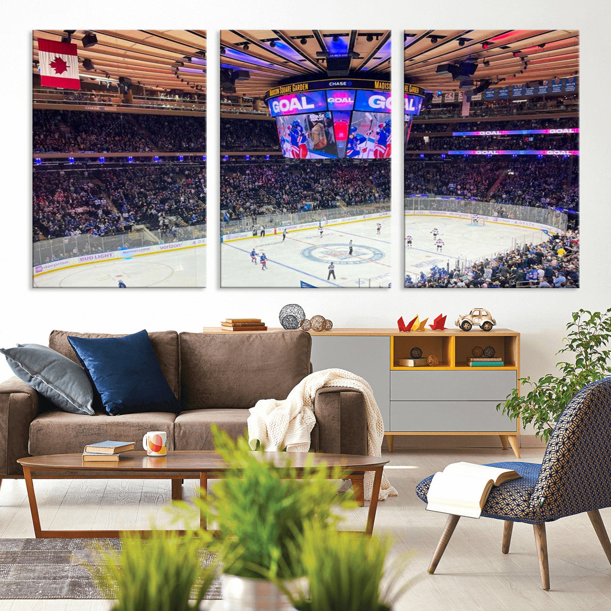 Madison New York Rangers Hockey Stadium Wall Art Canvas