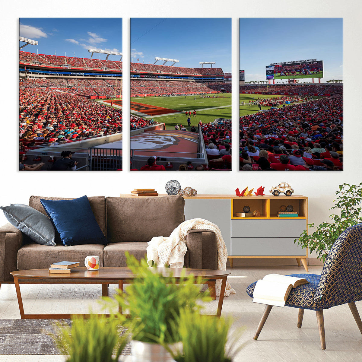 Florida Tampa Raymond James Stadium Wall Art Canvas Print -