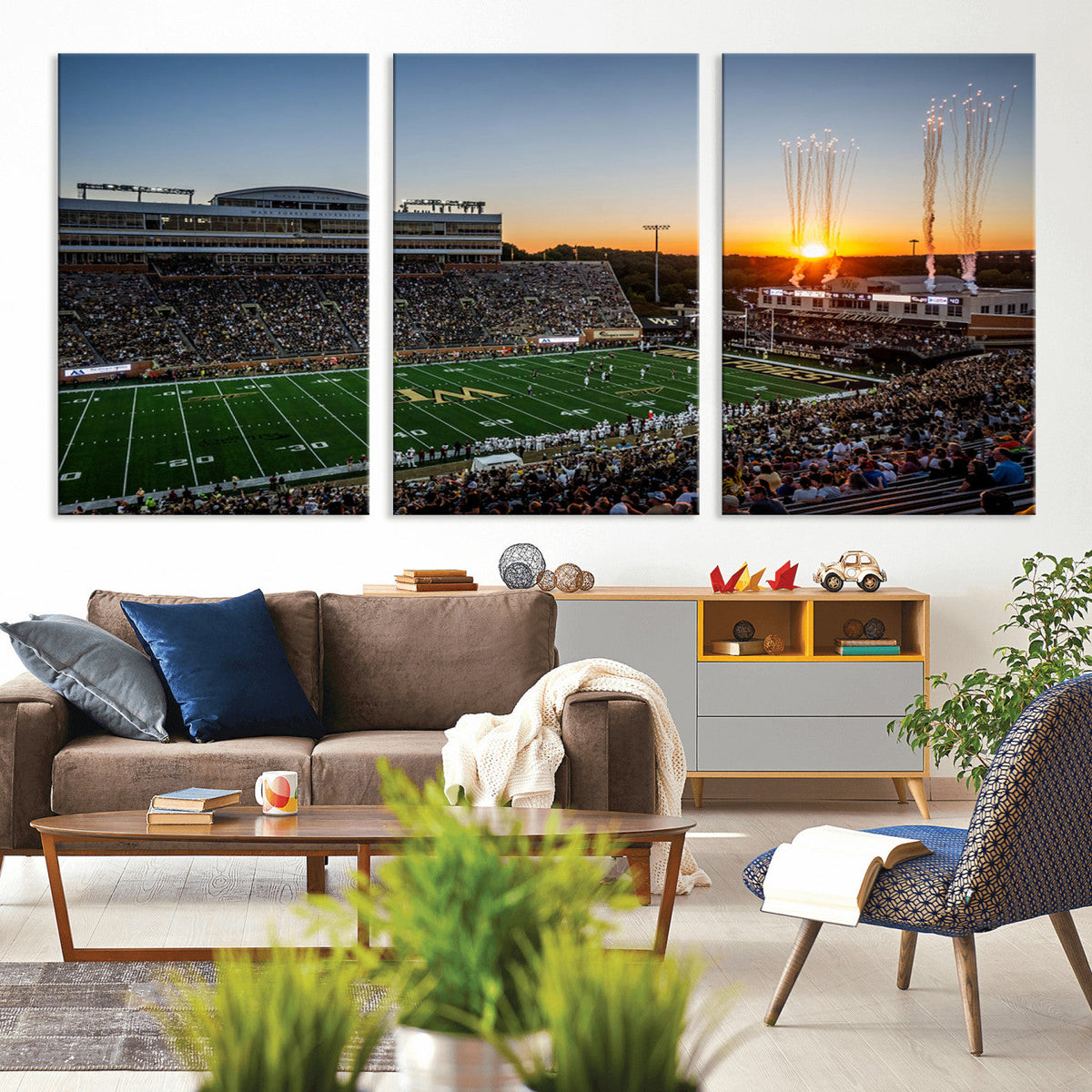 Demon Deacons Football Team Print Canvas- Winston-Salem