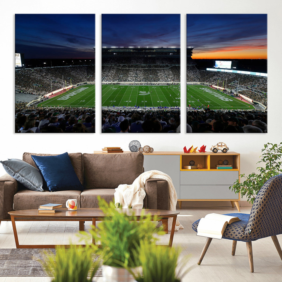 Michigan State Spartans Football Team Print - East Lansing