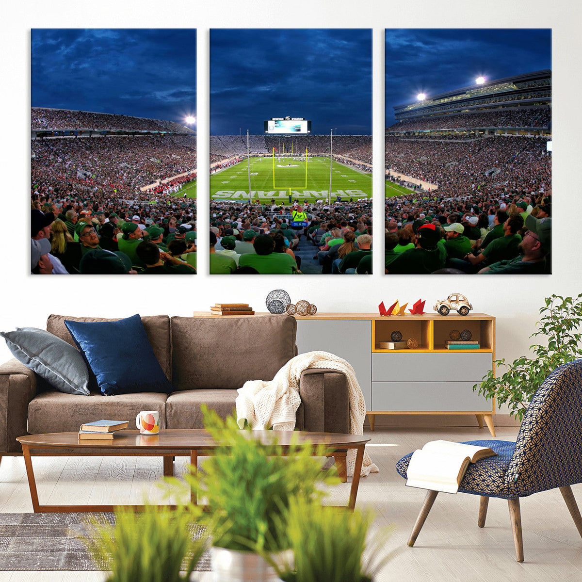 Michigan State Spartans Football Team Print - East Lansing