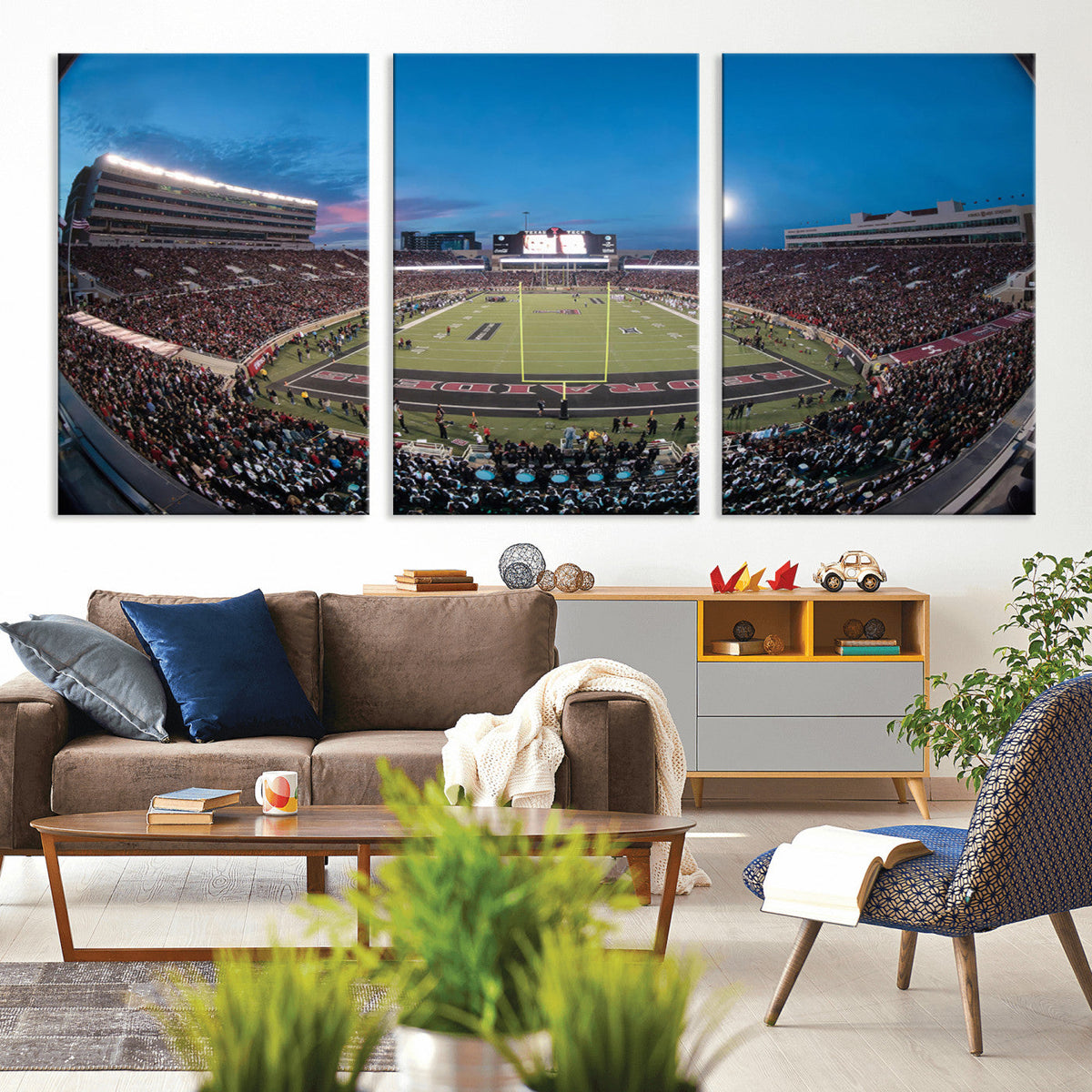Texas Tech Red Raiders Canvas, Framed Football Team Print -