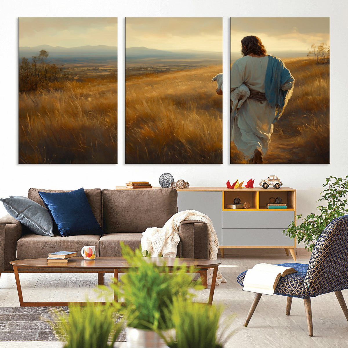 Jesus the Good Shepherd Wall Art Canvas Print -