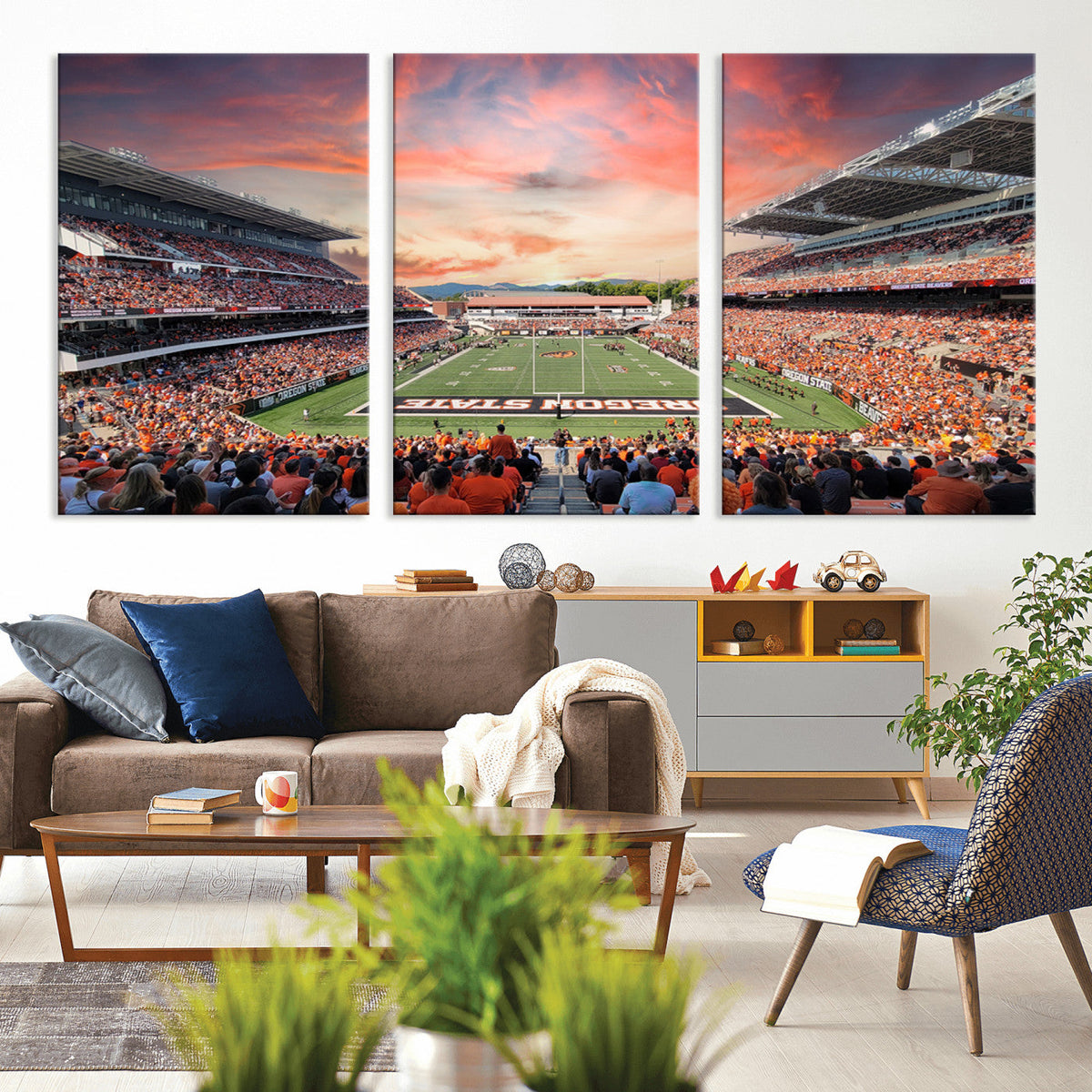 Oregon State Beavers Football Team Print - Corvallis Reser