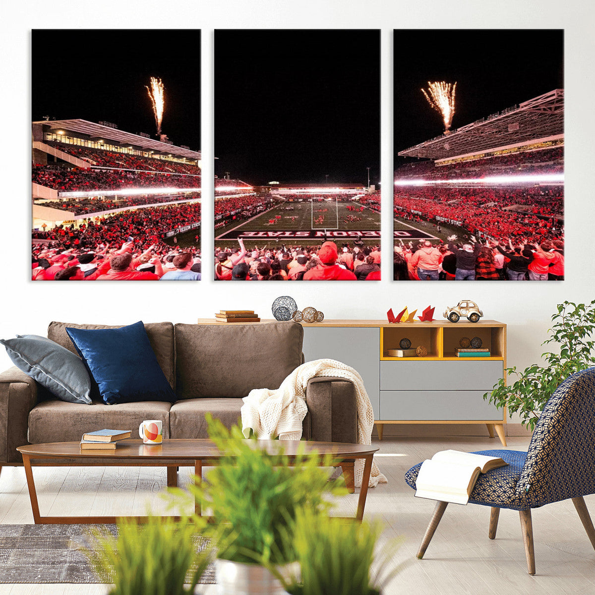 Oregon State Beavers Football Team Print - Corvallis Reser