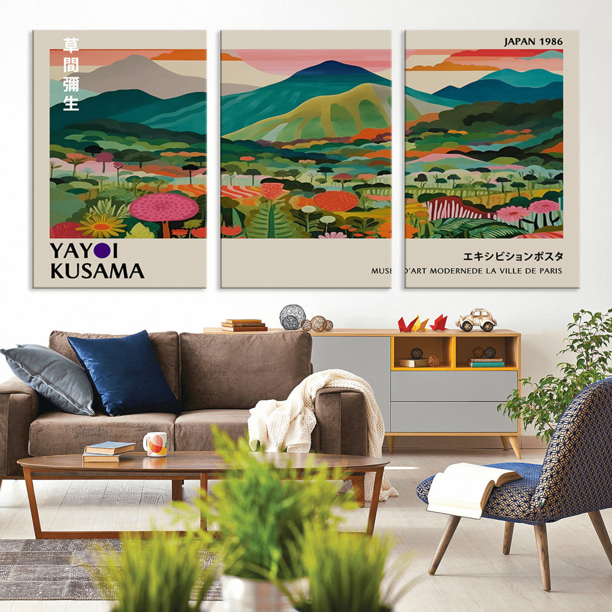 Yayoi Kusama Japan 1986 Canvas – Wabi Sabi Japanese Vibrant