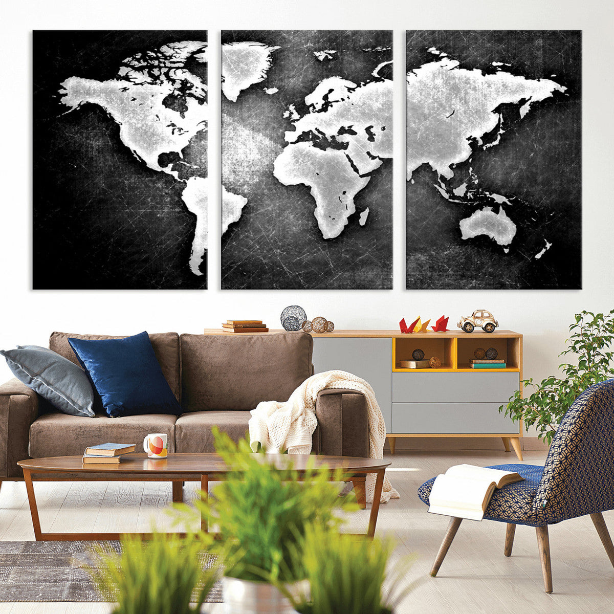 World Map Wall Art Canvas Print – Framed Wall Art for