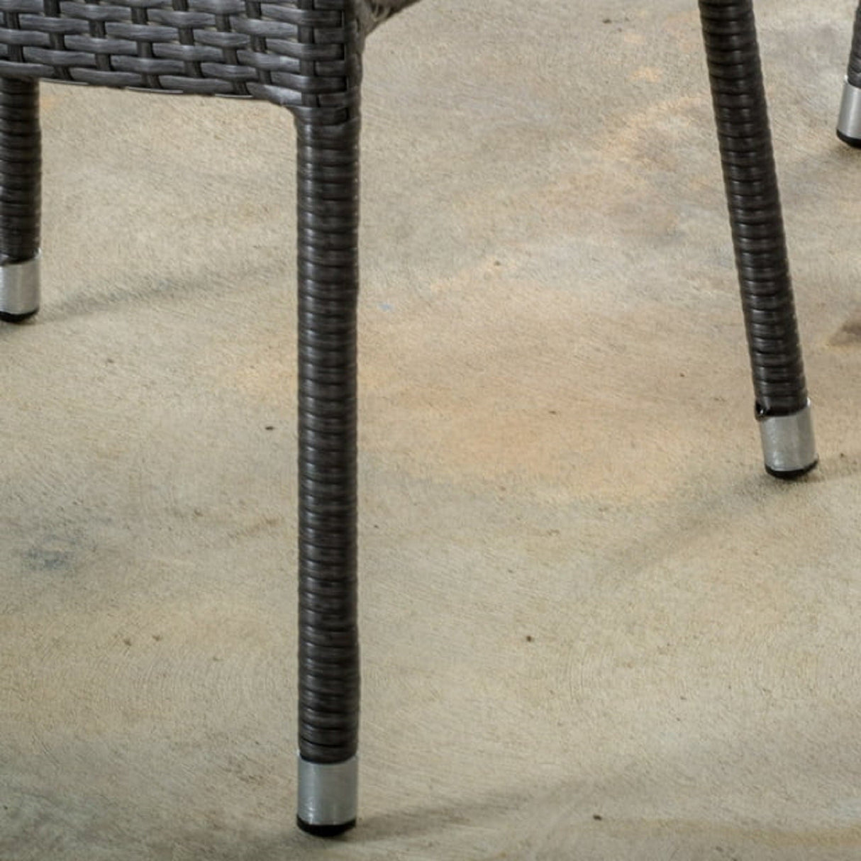 Mirage Grey PE Wicker Stacking Armchair, 4 Pieces
