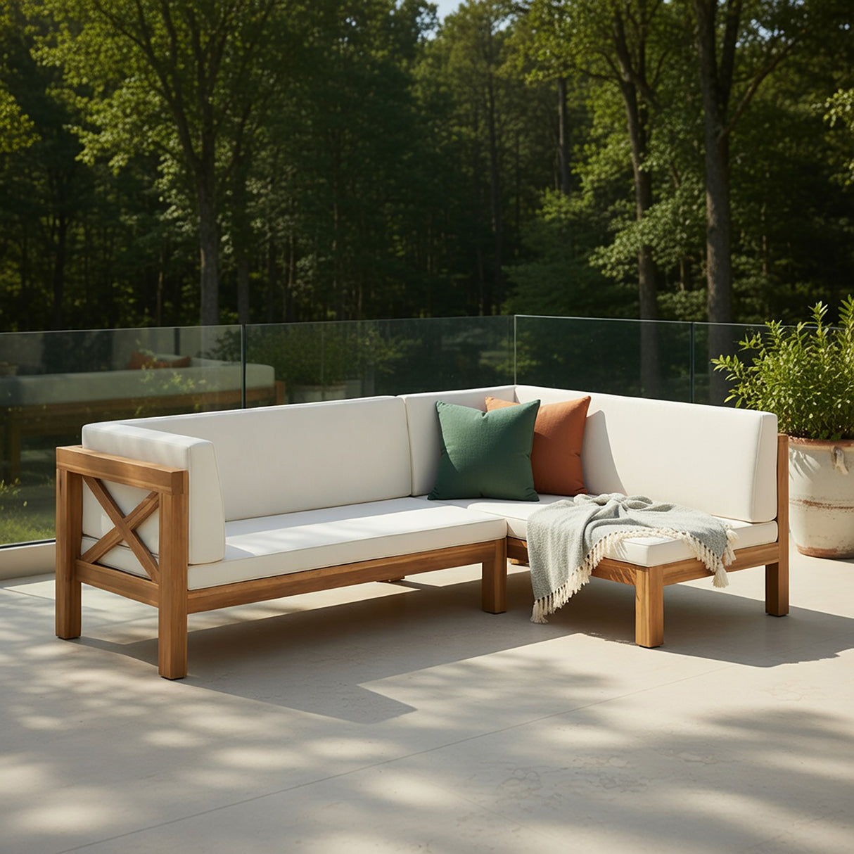 Brava X-Back Left Corner Bench Set of 2