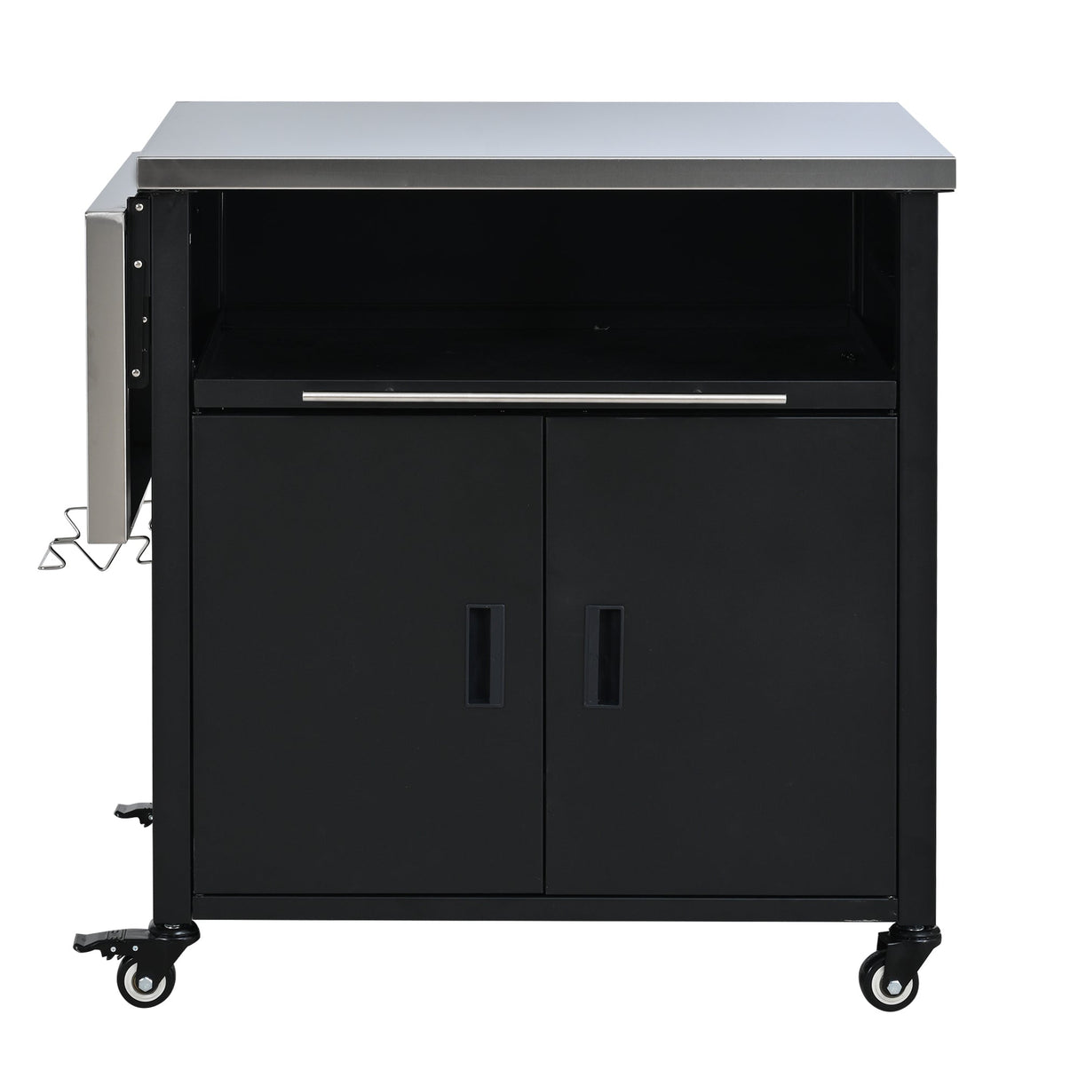 Foldable Outdoor Prep Station BBQ Cart Patio Dining Cart