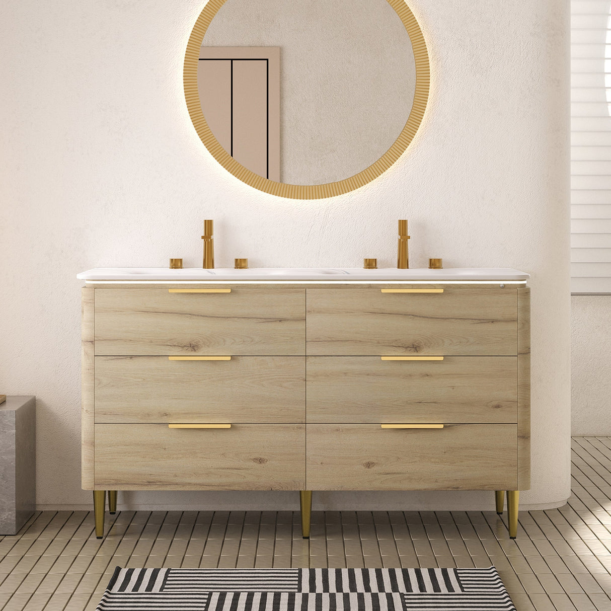 Amara 60" Bathroom Vanity & Sinks