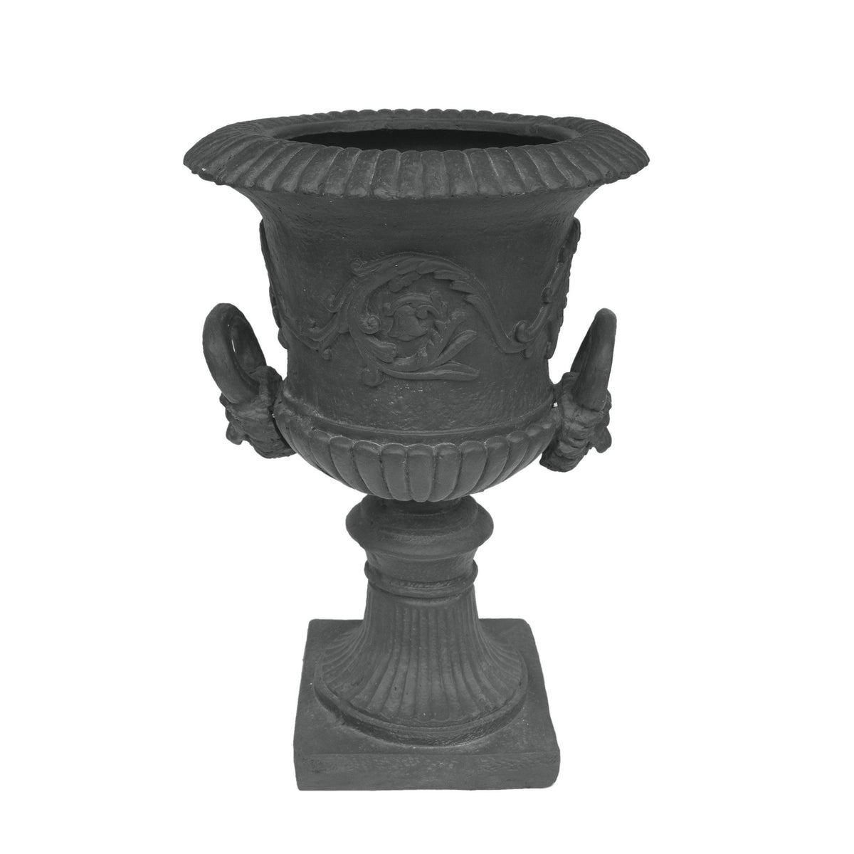 Classic Roman MGO Garden Urn Planter with Durable Magnesium Oxide - Black