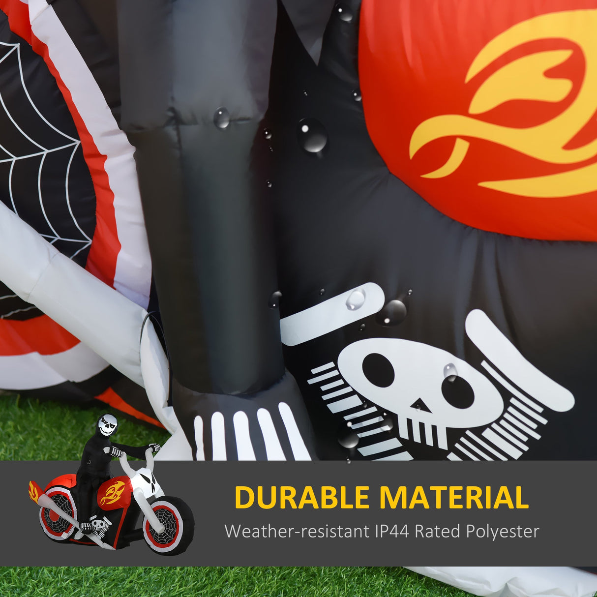 Halloween Inflatables Outdoor Decorations Grim Ghost Biker
