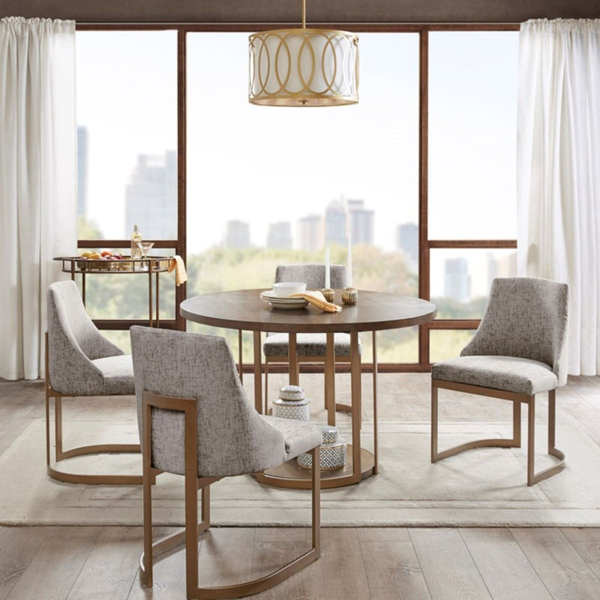 Contemporary Modern Accent Dining Chairs (Set of 2)