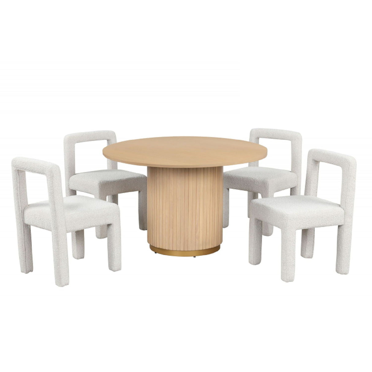 Dining Chairs With Square Open Back (Set of 2)