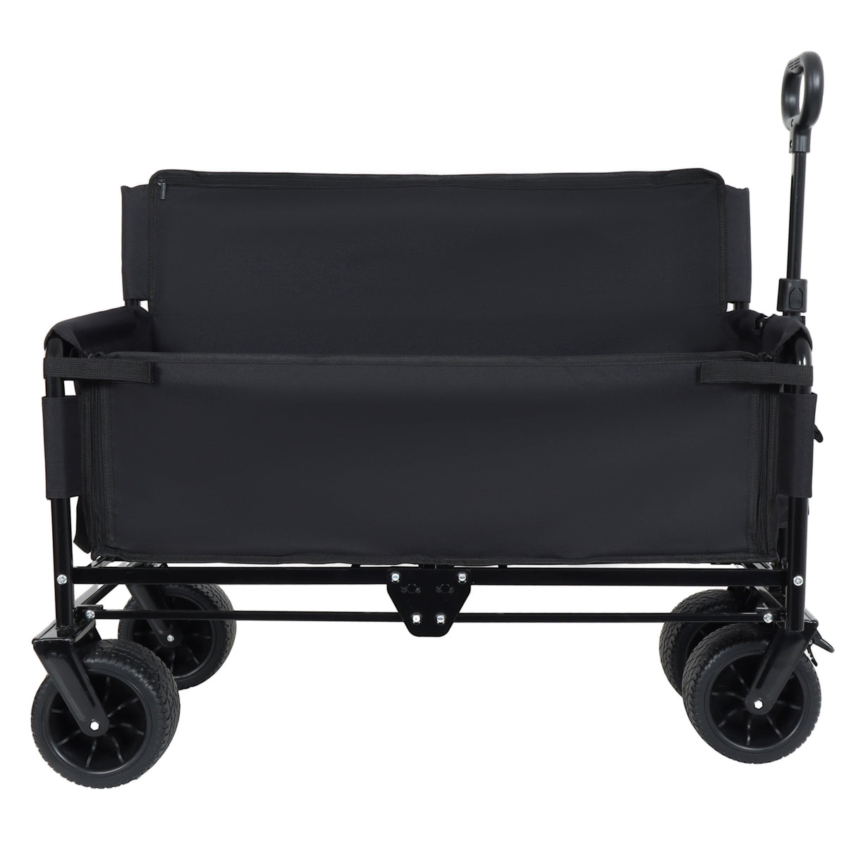3-in-1 Convertible Folding Wagon Cart with Bench Seat & Storage