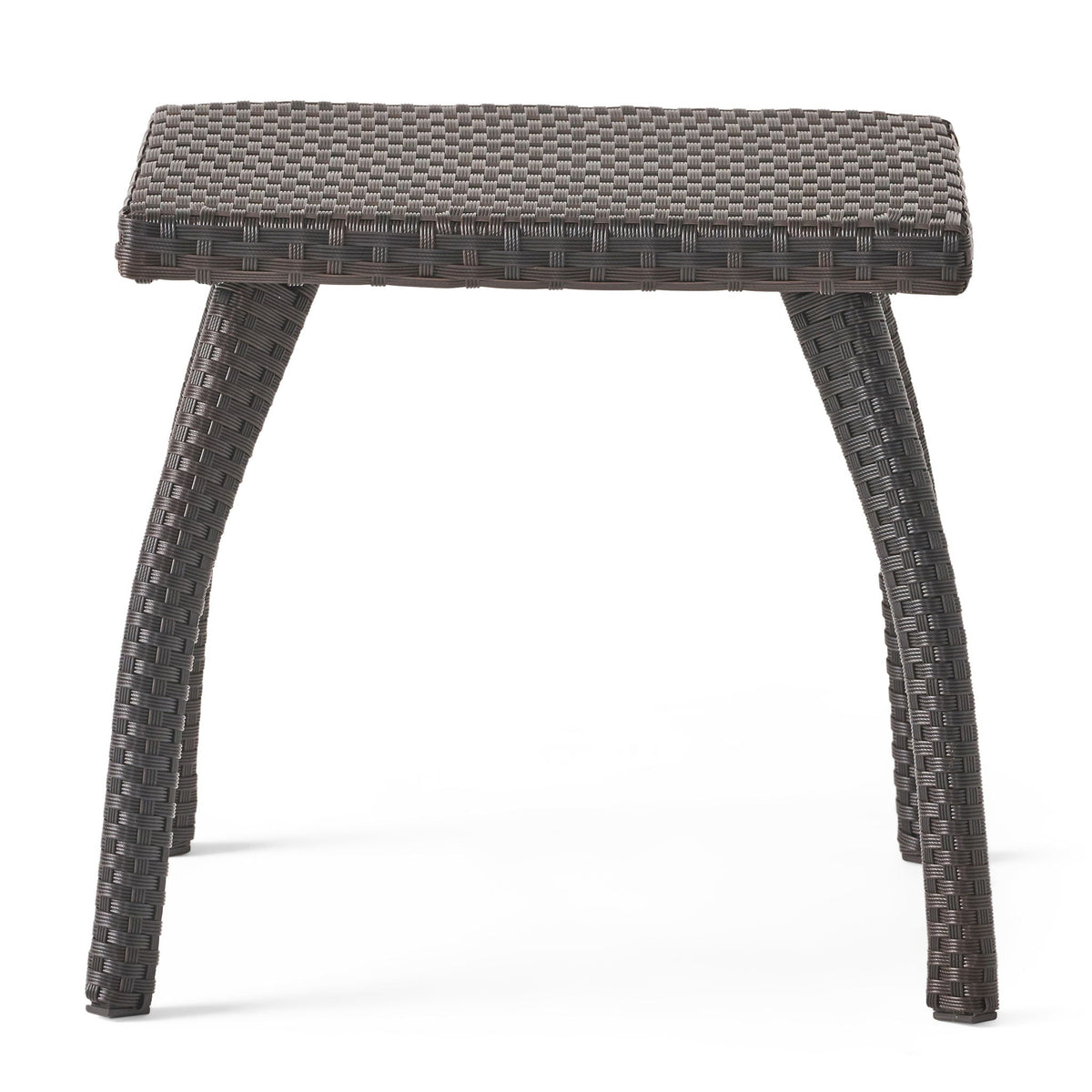 Luminant - Outdoor Side Table With Iron Frame - Brown