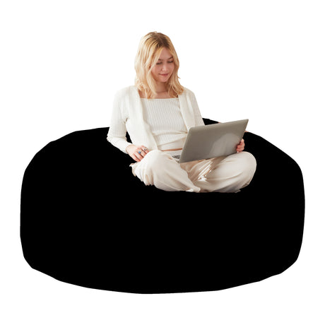 5FT-bean-bag-chair,-memory-foam-filling,-adult-and-teen-bean-bag-chair-Lounge-Chairs