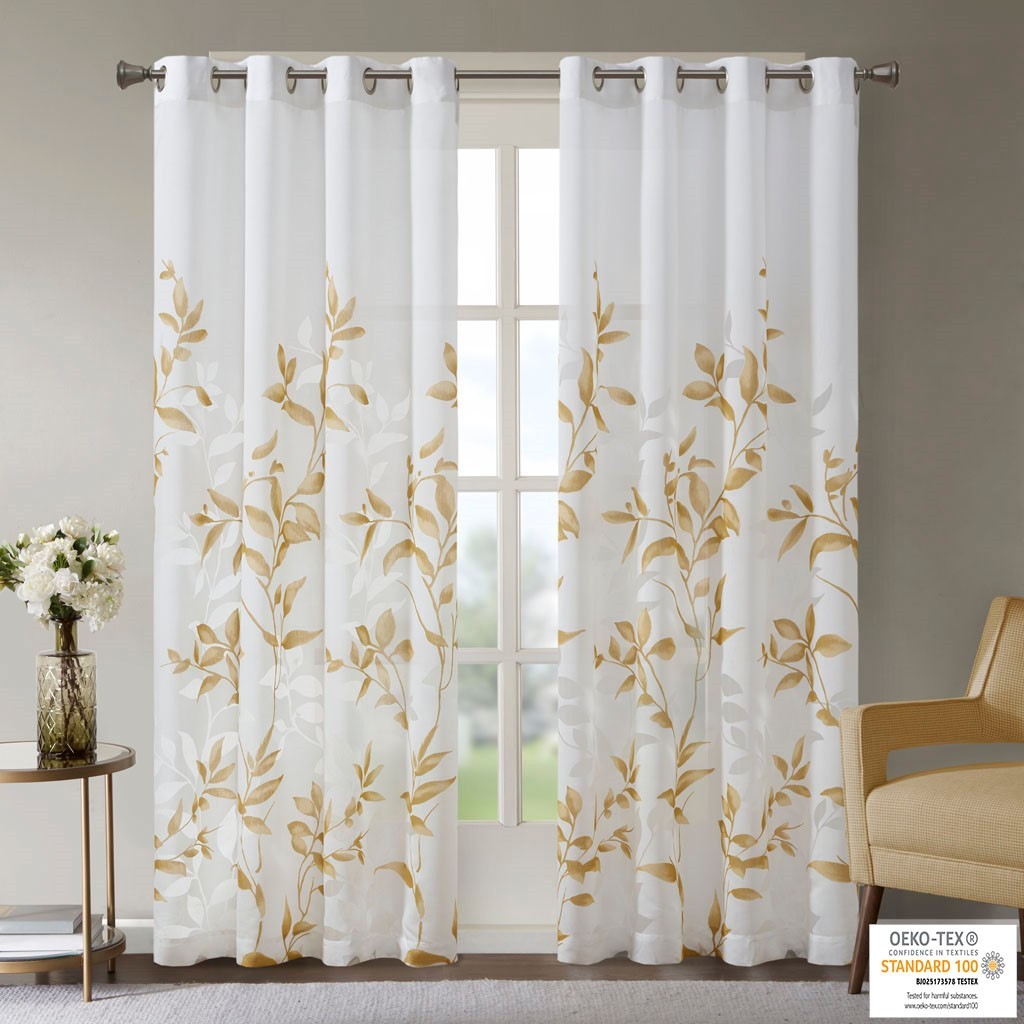 Burnout Printed Curtain Panel (Single Panel)