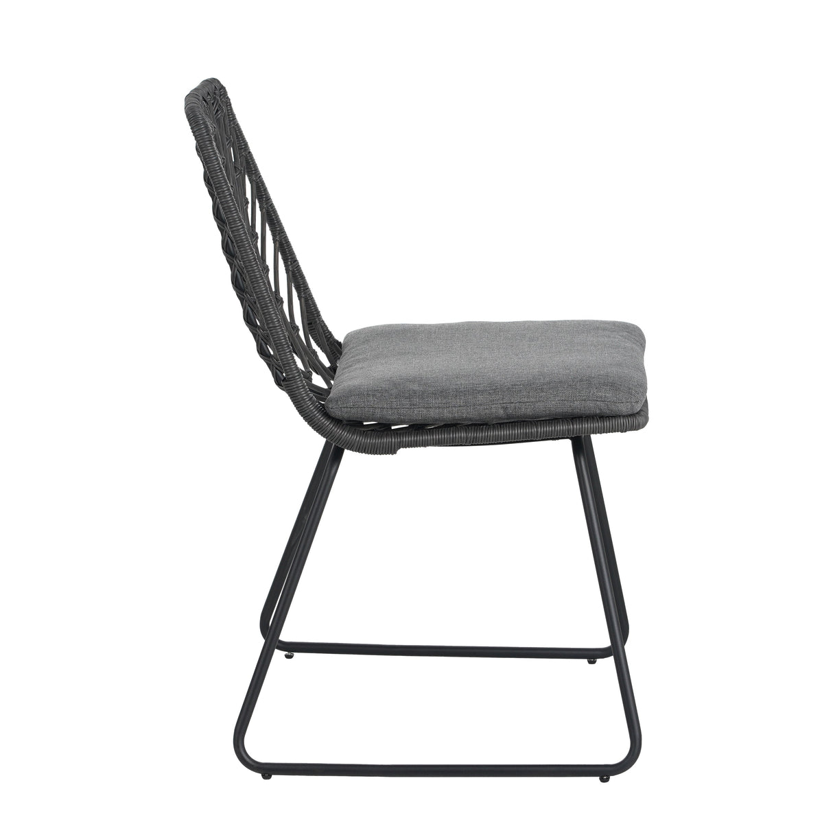 DEJA Chair 2PCS with 2 Cushions, Gray