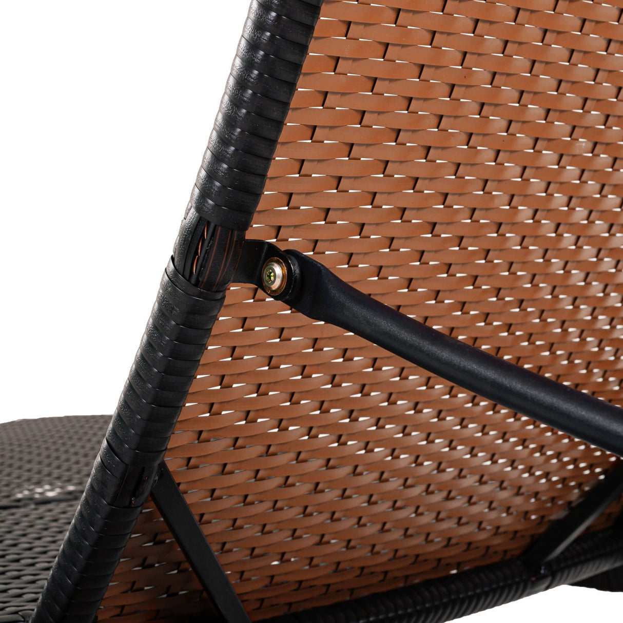 K&K 80'' Patio Wicker Chaise Lounge Chairs Set of 2