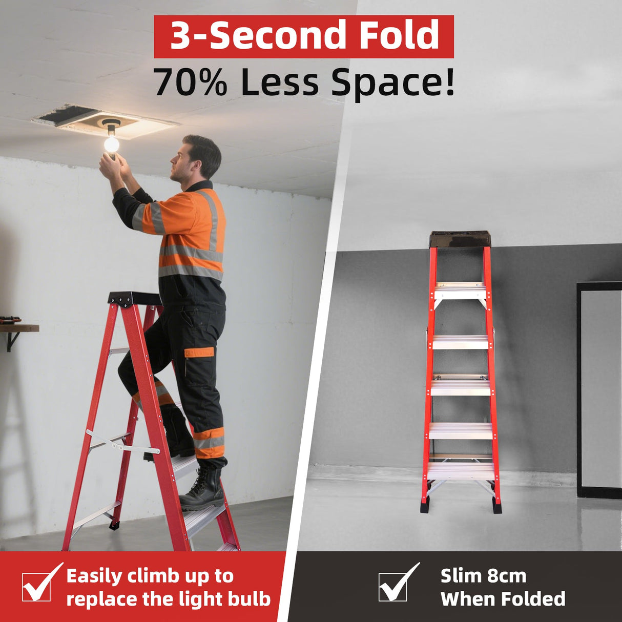 Fiberglass Ladder - Electrical Engineering Step Ladder