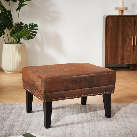 Mirod-Vintage-Distressed-Ottoman,Classic-Riveted-Footrest-with-Solid-Wood-Legs-for-Living-Room,-Bedroom-&-Study-