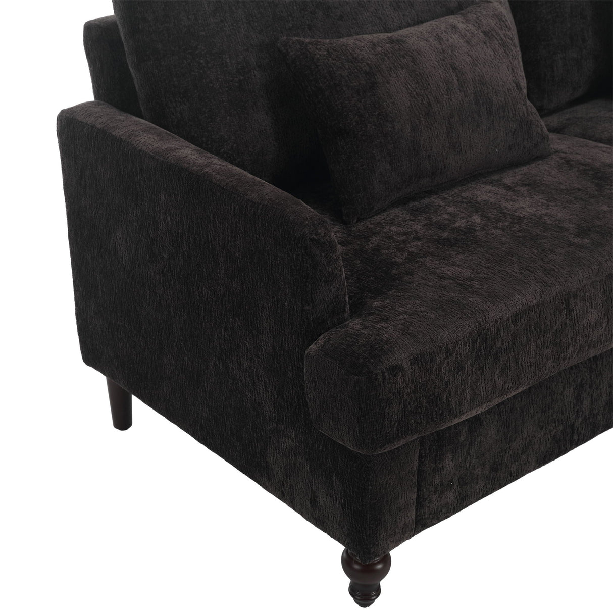 Mid Century Modern Fabric Loveseat Sofa, 2 Seat Upholstered Couch