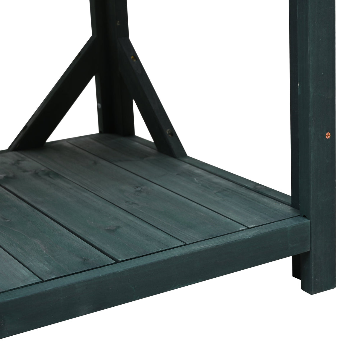 TOPMAX 65' Large Wooden Farmhouse Rustic Outdoor Potting Bench Table