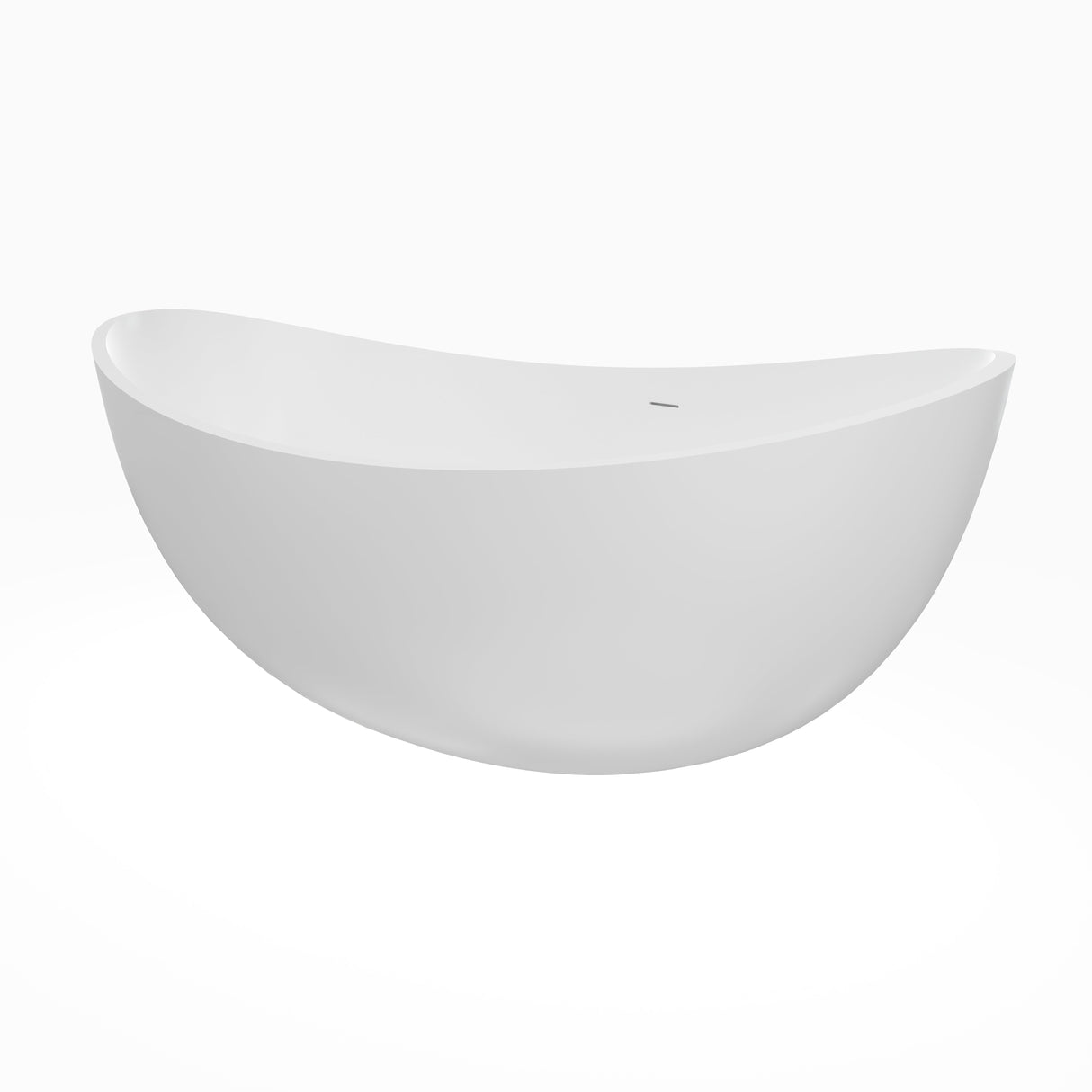 70 Inch Freestanding Solid Surface Soaking Bathtub